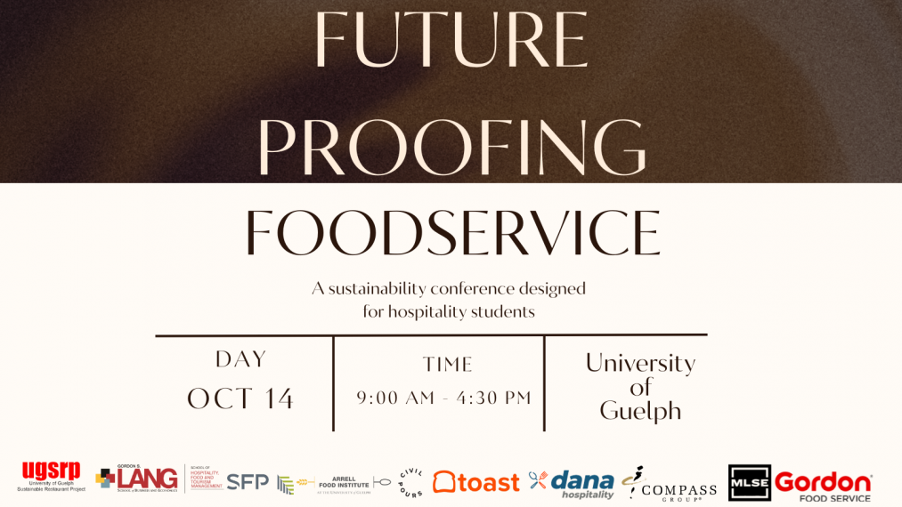 Future Proofing Foodservice Conference Oct 14 2023 including sponsor logos