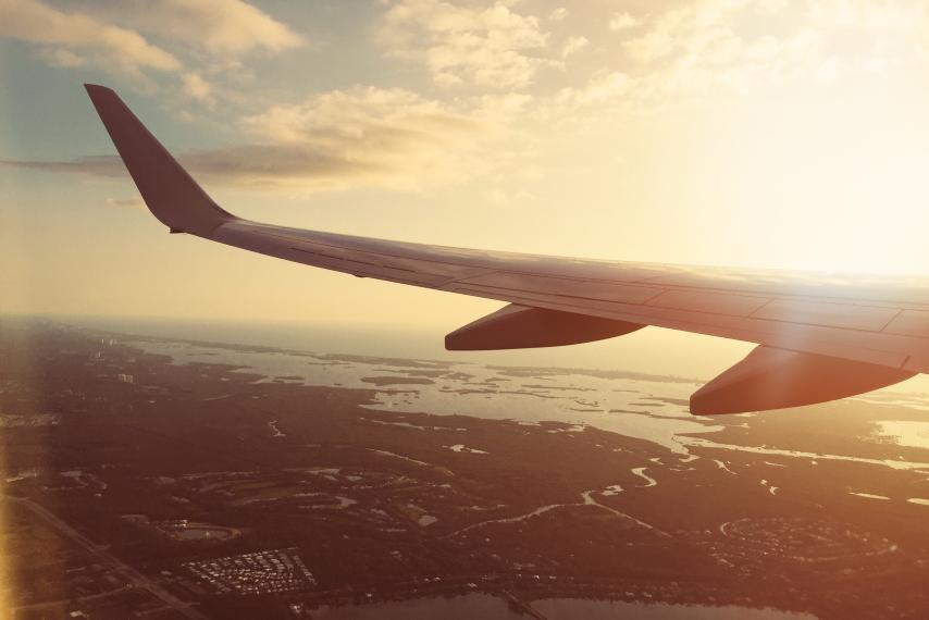 Photo of airplane wing