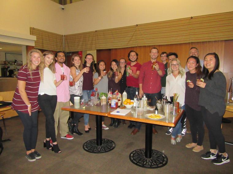 HFTM students enjoy the cocktail hour event