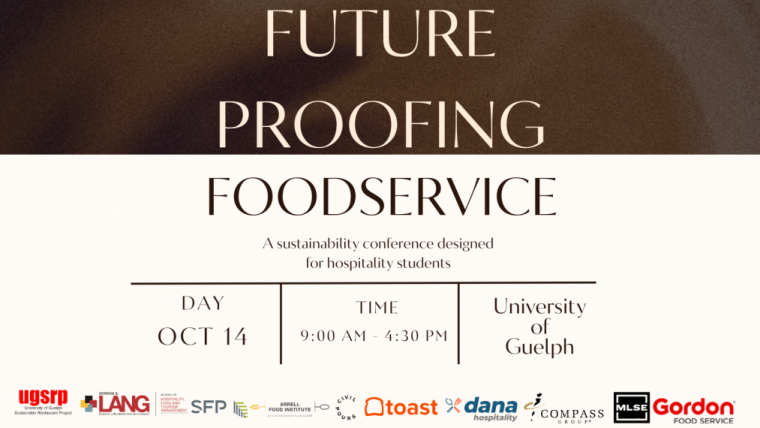 Future Proofing Foodservice Conference Oct 14 2023 including sponsor logos