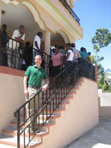 Photo of HTM Grad Adam Fikis in Haiti