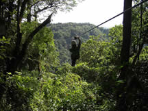 Zip-lining in Costa Rica