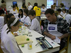 Photo of Chuck Hughes in the food lab