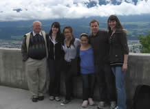 Joe Barth with Students in Austria
