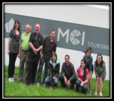 John Walsh and students in Austria