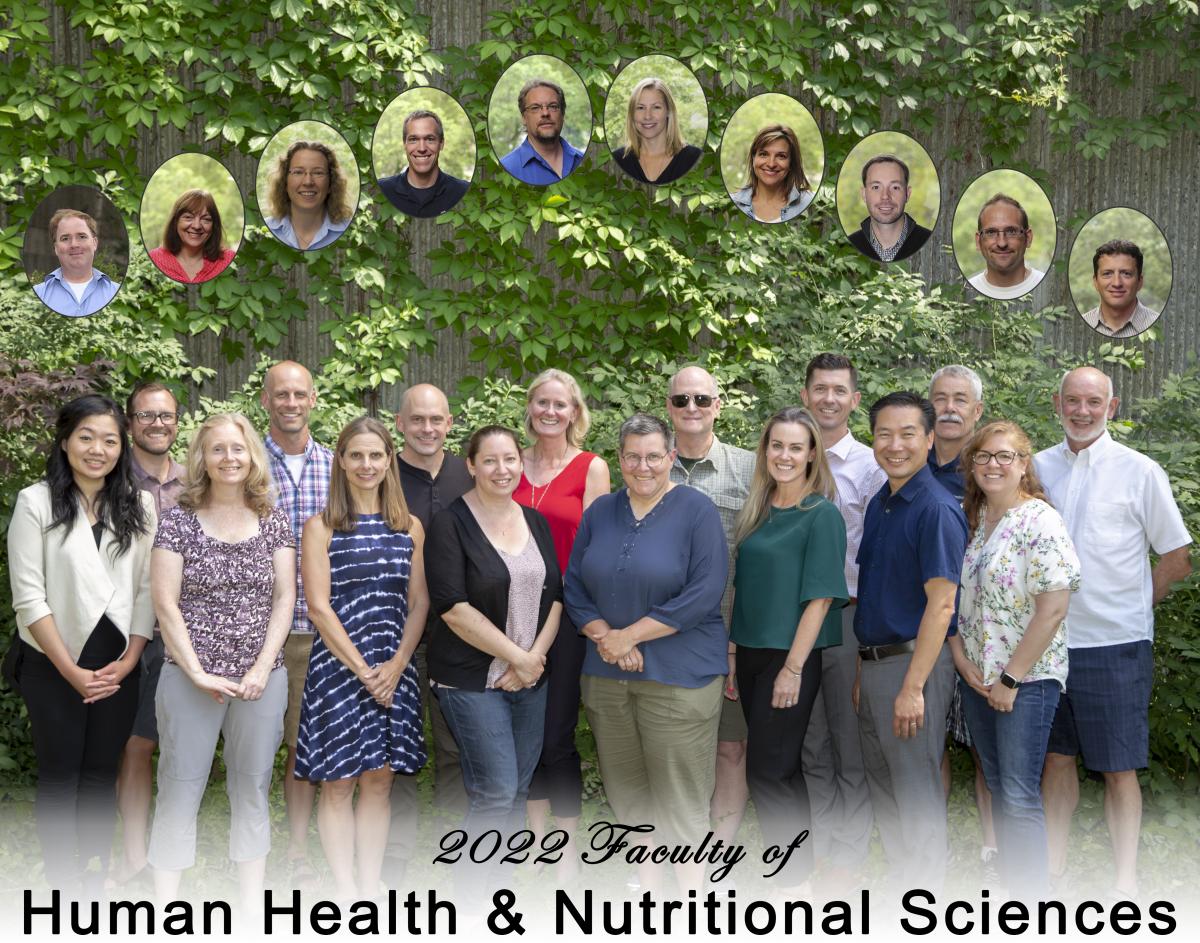 A group photograph of the 2022 faculty in Human Health and Nutritional Sciences.