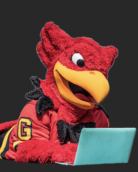 A photograph of Gryph, the University of Guelph mascot.