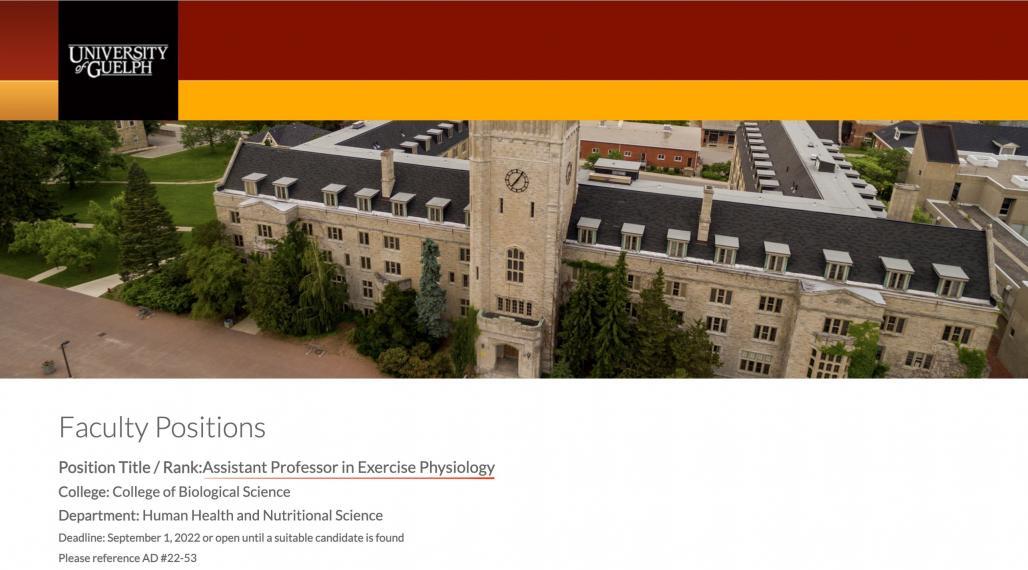 An image of the webpage in the link containing the job posting details.