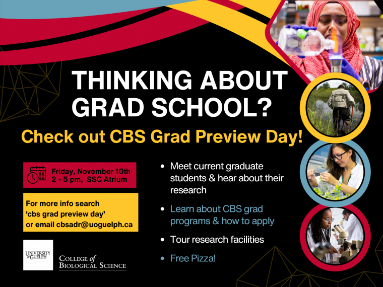 CBS Grad Preview Day poster, with the same information listed on this page.