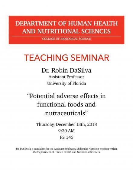 Poster: "Teaching Lecture - Dr. Robin Da Silva"