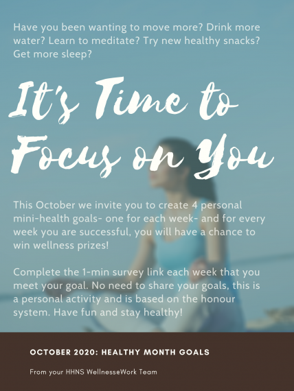 Healthy Goals October Challenge Poster