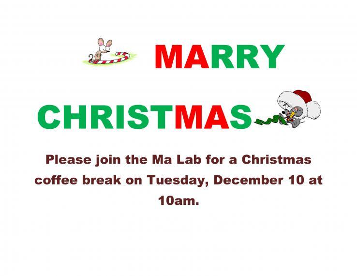 Ma Lab MArry ChristMAs Coffee Break Poster