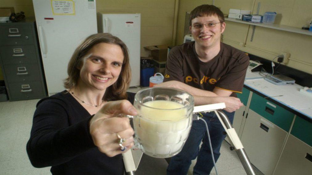 A photograph showing two members of the Human Nutraceutical Research Unit