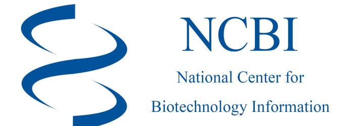 An image of the NCBI logo with the title "NCBI, National Centre for Biotechnology Information"
