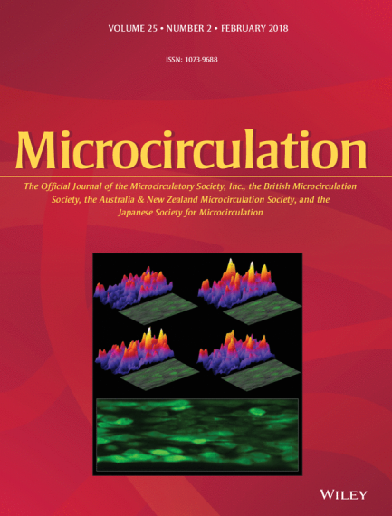 An image of the February 2018 cover of the Journal Microcirculation