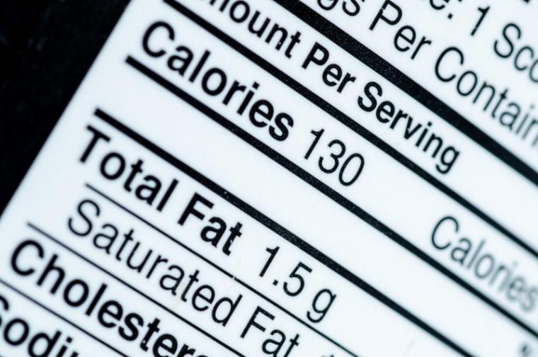 An image of a nutrition label