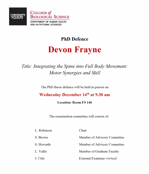 The poster for Devon's defence, containing the same information that is listed on this event page.