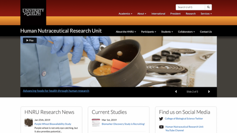 A screenshot of the HNRU's website