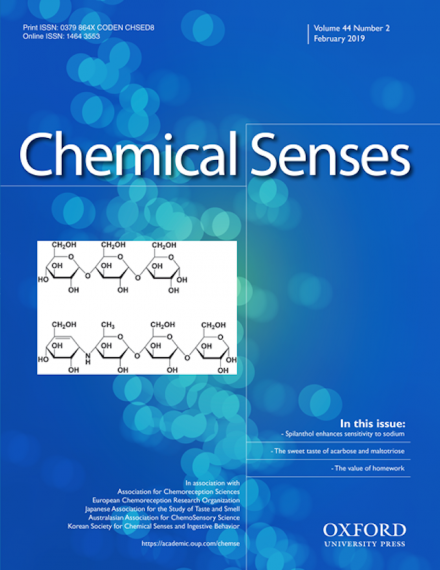 An image of the cover of the journal Chemical Senses