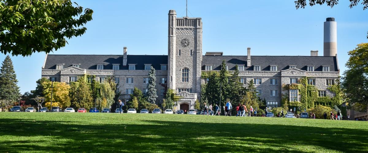 A photograph of Johnston Hall at the University of Guelph