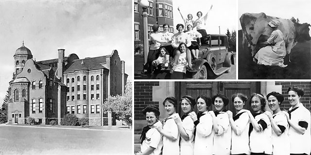 Historical photos of U of G's students, faculty, and campus