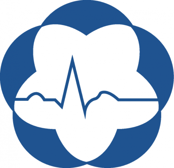 Original flower and heart beat logo for Human Nutraceutical Research Unit