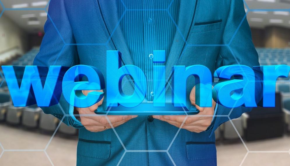 image of the words webinar