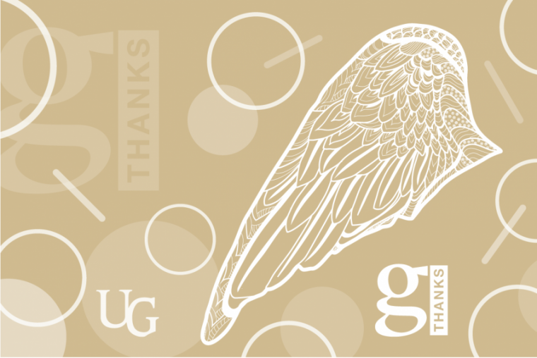 G Thanks Gold Background