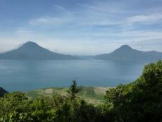 Lake Atitlán, surrounded by volcanos