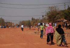 a red dirt suburb street