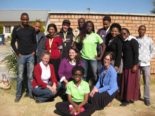 Group photo of SSI staff outside.