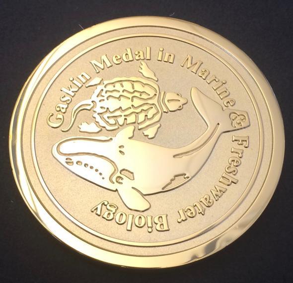 Photo of the Gaskin Medal in Marine and Freshwater Biology