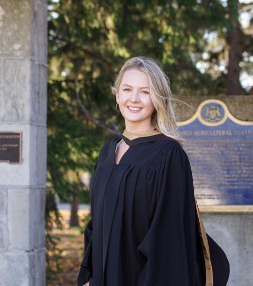 Photo of Quinn Allamby at graduation