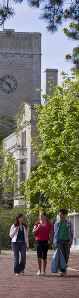 Student by Johnston Hall