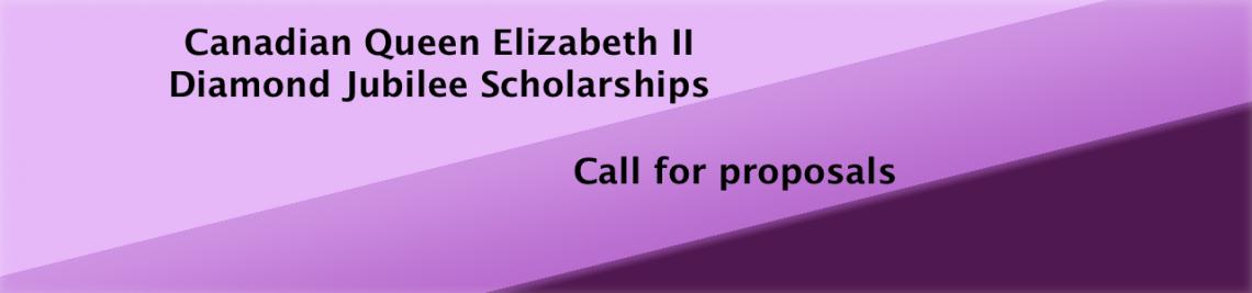 Text: Canadian Queen Elizabeth II Diamond Jubilee Scholarships 