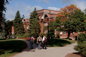 Students at Richards Building, University of Guelph