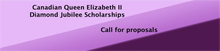 Text: Canadian Queen Elizabeth II Diamond Jubilee Scholarships 