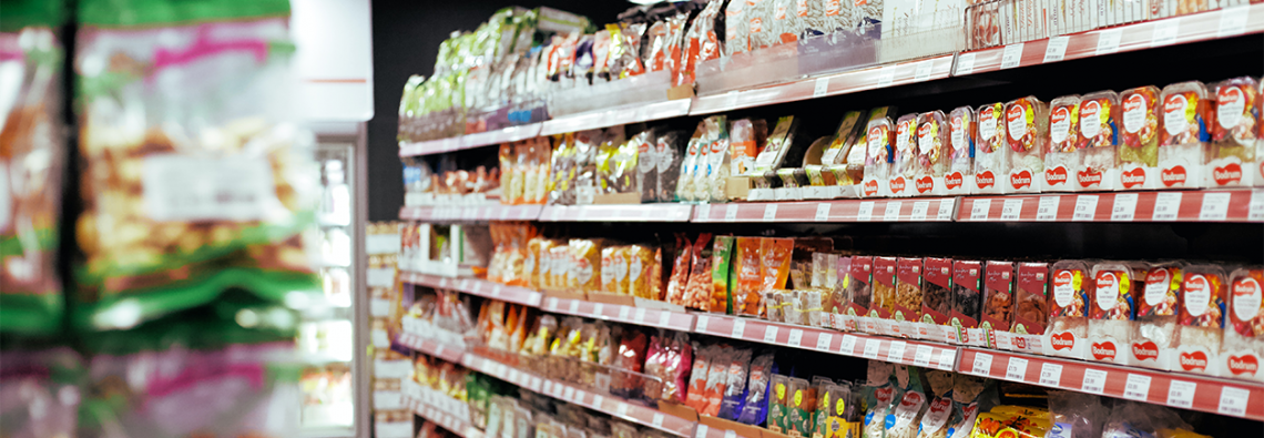 Photo of grocery story shelves