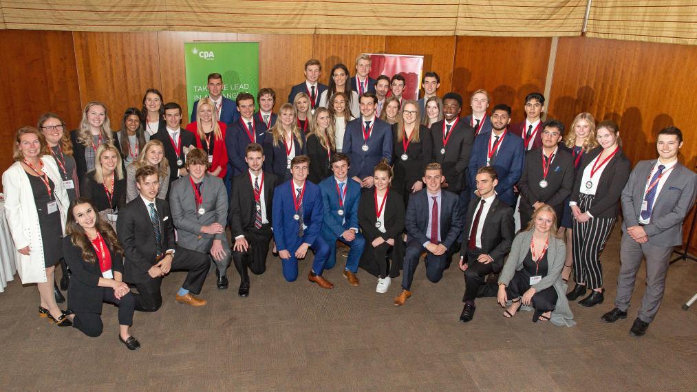 Students with their medals