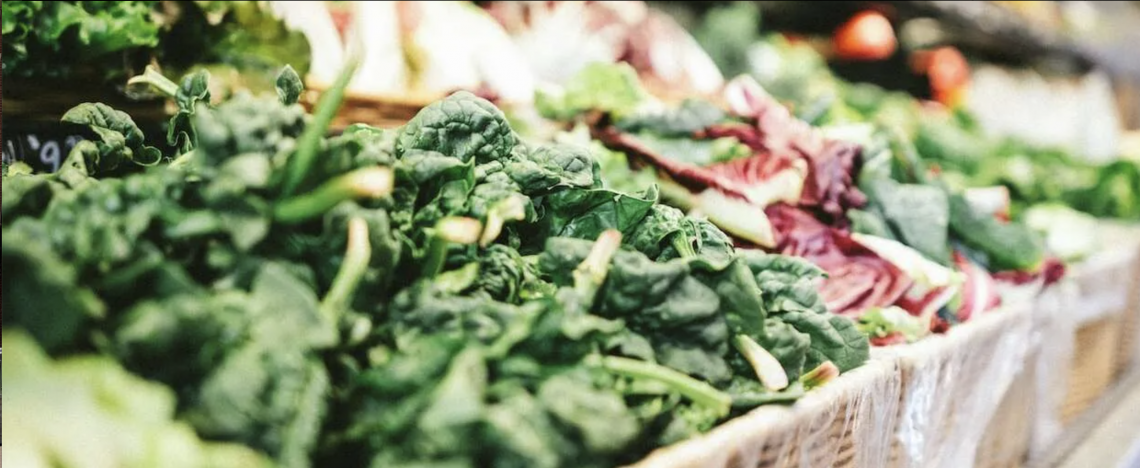 Vegetables in a grocery store