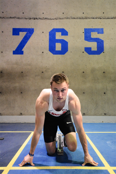 Gregory MacNeill at the starting line