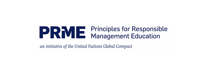 PRME logo, text reads: "Principles for Responsible Management Education"