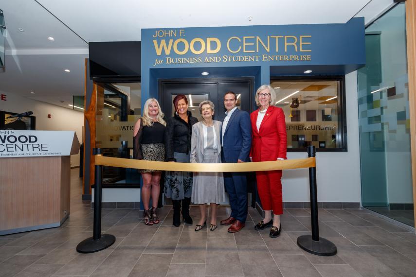 Wood Centre Opening Party ribbon cutting.