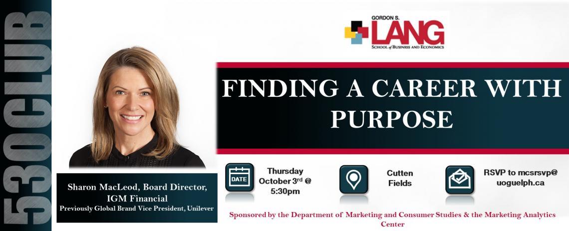 Finding a Career with Purpose, featuring Sharon MacLeod