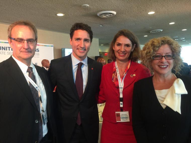 Julia Christensen Hughes with Justin Trudeau