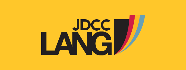 Yellow background with the JDCC Lang logo