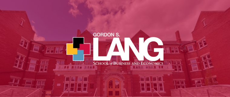 Macdonald Hall with a red overlay and the Lang logo.
