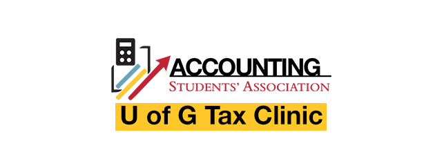 Account Students' Association logo and a title that reads "U of G Tax Clinic"