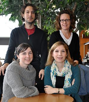 Photo of PhD students Eric Harvey, Rita Hansen Sterne, Anahita Khazaei, Collette Ward
