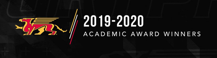 Photo of gryphon logo with text to the right reading 2019-2020 awards